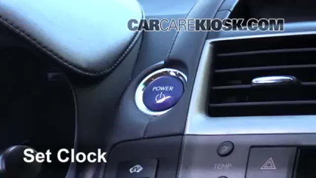 2010 Lexus HS250h Premium 2.4L 4 Cyl. Horloge Régler l'horloge